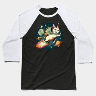 Catstronaut Magical Cat In Space Caticorn Lovers Fairy Tale Cat Baseball T-Shirt